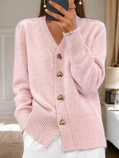 Bethany | Sweater with Heart Buttons